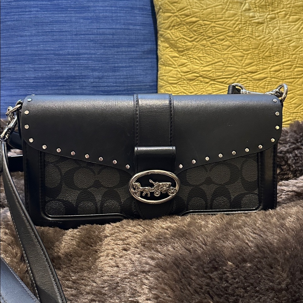Coach Georgie Shoulder Bag in Colorblock Signature Canvas